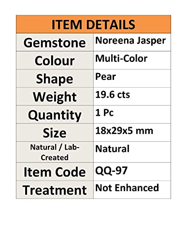 Cabochon en jaspe naturel de 19,6 carats - Gemme de taille Small
