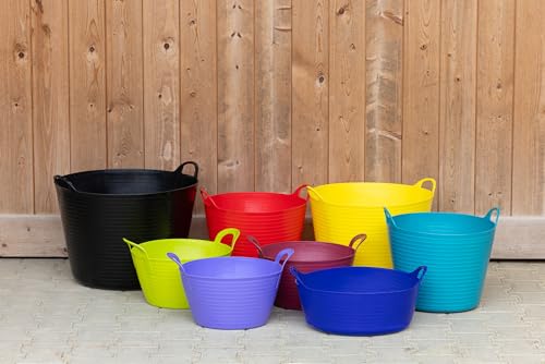 Kerbl Trog FlexBag schwarz (flexibler Futtertrog, Müslischüssel, Fassungsvermögen 60 Liter, Futtereimer mit zwei Griffen) 3228268