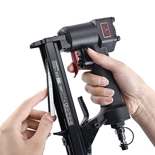 Image of AEROPRO Tools T50J 20 Gauge Wide Crown Air Stapler Pneumatic Staple Gun, 1 /4-Inch to 9 /16-Inch Upholstery Stapler for Upholstering, Woodworking and DIY Projects