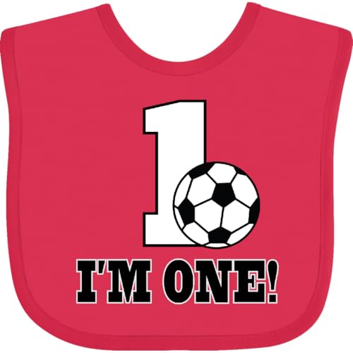 inktastic First Birthday Soccer 1 Year Old Baby Bib