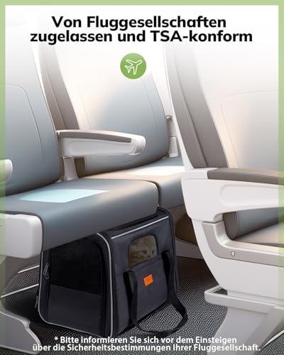 Morpilot Hundetragetasche Katzentragetasche, Haustiertragetasche, Faltbare Transporttasche Transportbox mit Schultergurt und Faltbare Hundenapf für Hunden oder Katzen
