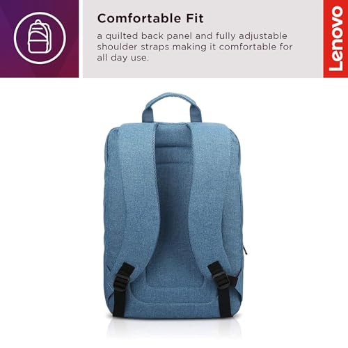 Image of Lenovo Casual Laptop Backpack B210-15.6 inch - Padded Laptop /Tablet Compartment - Durable and Water-Repellent Fabric - Lightweight - Blue (Pack of 3)