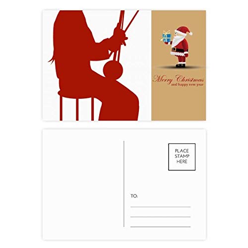 Cartes postales Père Noël de Chine Erhu lot de 20 à offrir aux passionnés d'Asie