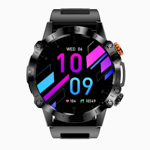 Armfit DOME Smart watch with AMOLED Always On Display Smartwatches for men, BT Calling Waterproof Fitness Watch with Heart Sleep Monitor for Android iOS