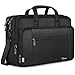 Produktbild Mancro 17 Zoll Laptop Tasche, Groß Business Aktentasche Wasserabweisend Computer Laptop (43 cm) Tasche Umhängetasche Erweiterbar Schultertasche Geschenk für Frauen Männer Schule Reisen, Schwarz