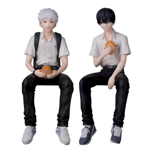 MABAIUDE 2pcs Hikaru Figure Yoshiki Tsujinaka and Hikaru Indo Figure, Sitting Pose Anime Figurine Model Statue Cake Topper Decoration Gifts for Fans