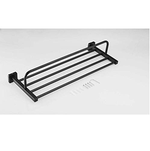 Porte-serviettes noir SUS304 double paroi : séchage ultra rapide sans perçage complexe - 6