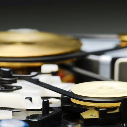 image for Penitue 50pcs Recorder Rubber Belts, Rubber Cassette Belts 1mm/0.04 in