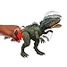 Mattel Jurassic World Rebirth Gigantic Thrashers Tyrannotitian Dinosaur Figure Toy, 2 Tail Activated Rampage Attacks, Digital Play