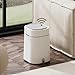 WLIVE 3.2 Gallon / 12 Liter Automatic Bathroom Trash Can, Motion Sensor Bathroom Trash Can with Bag Fixing Ring, Quiet Small Waste Basket for Kitchen, Office, Bedroom, Living Room, White