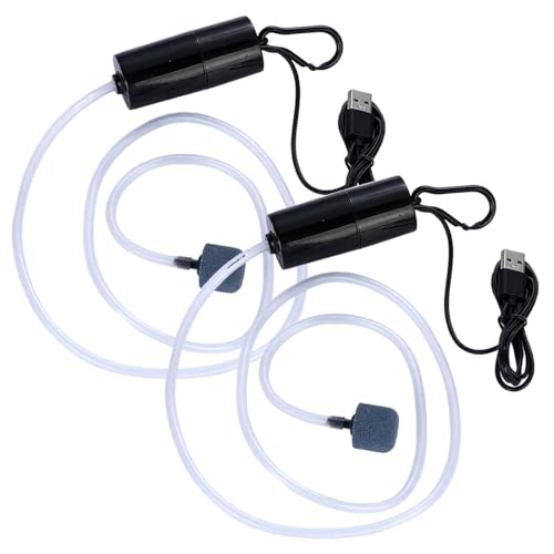 NHQZ 2 Piezas Oxigenador Acuario,Aireador Acuario,Bomba de Aire Acuario,Apto para Uso Doméstico,Pesca al Aire Libre, Transporte de Oxígeno, Accesorios Esenciales para la cría de Peces