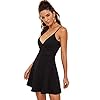 SheIn-Womens-V-Neck-Adjustable-Spaghetti-Straps-Sleeveless-Sexy-Backless-Dress SheIn Women's V Neck Spaghetti Straps Sleeveless Sexy Backless Wrap Flare Dress Medium Black