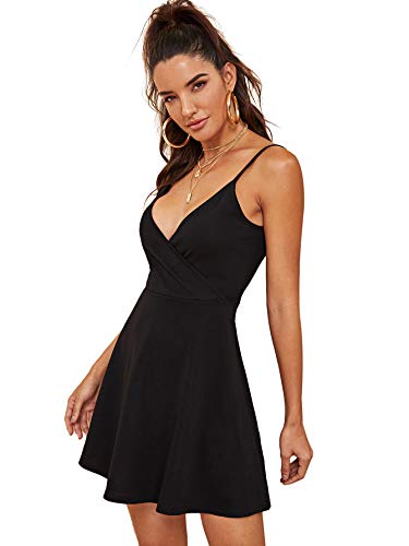 SheIn Women's V Neck Adjustable Spaghetti Straps Sleeveless Sexy Backless Dress - Image 5