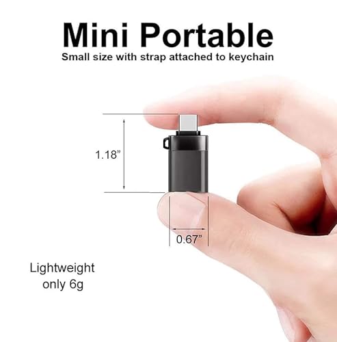 Image of OTG Type C, USB to Type C, Type C to USB Connector Compatible with All Type C Devices (Multicolor)