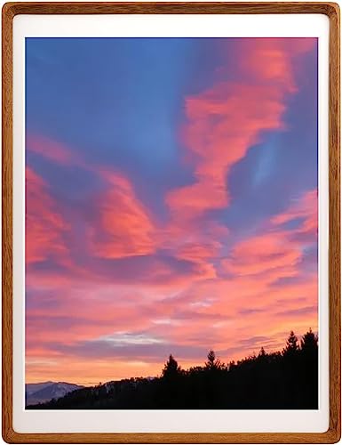LuxyDecor Elegante marco de fotos de madera natural con paspartú para recuerdos para montaje en pared o mesa, vertical u horizontal (teca, 45,7 x 61 cm)