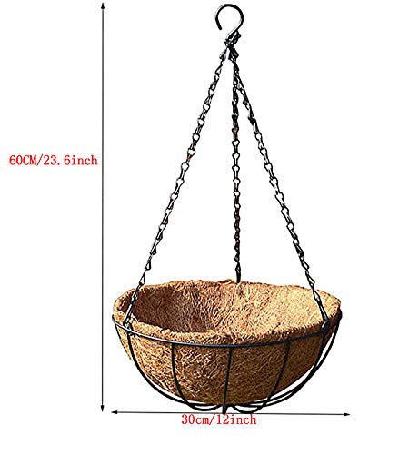 Lopkey 12 Inch Hanging Baskets With Artificial Flowers,Outdoor Uv Resistant Artificial Daisies Dark Pink Hanging Planter,Silk Hanging Flower For Patio Lawn Garden Decor #TOP2