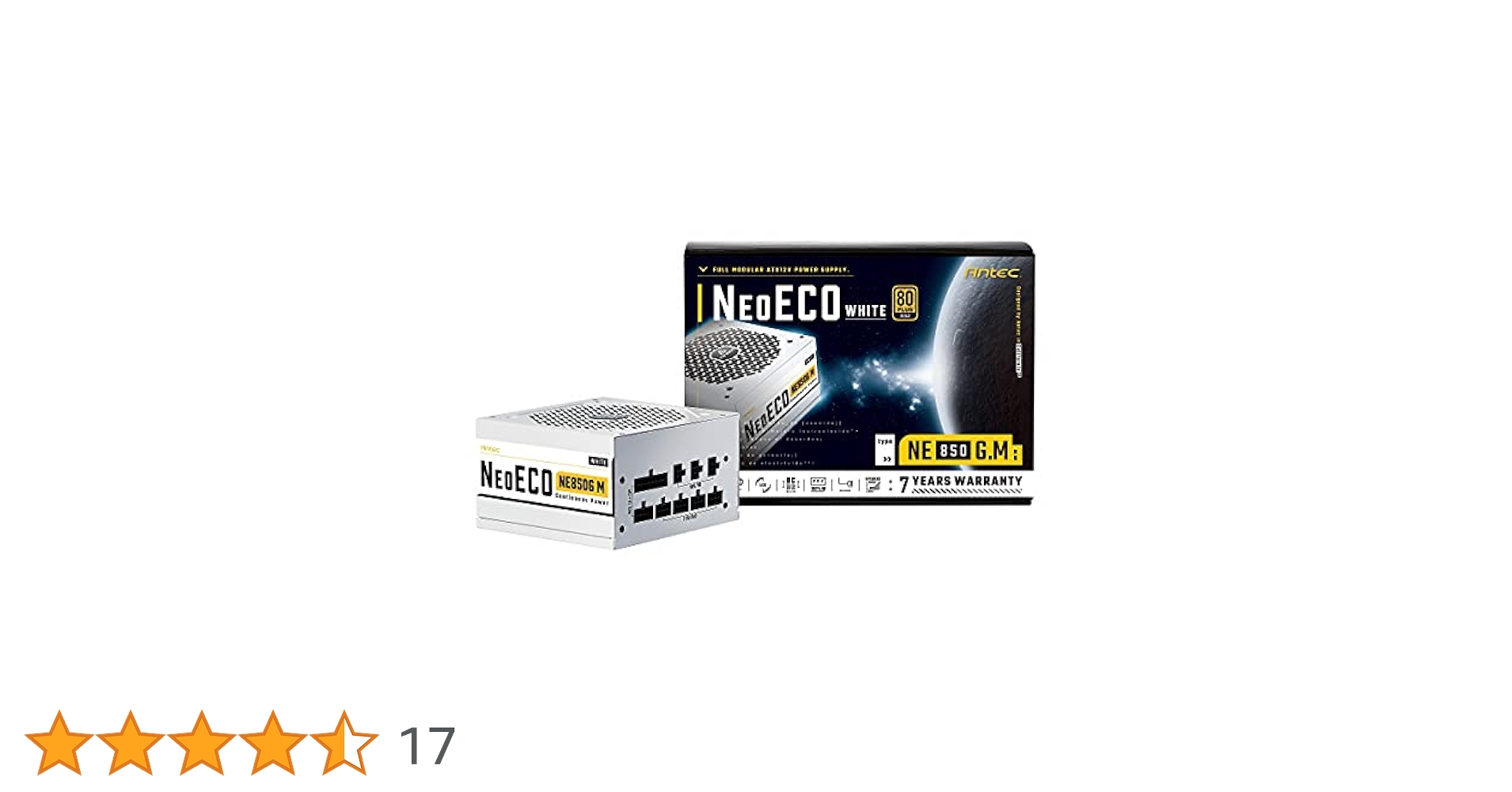 PC電源 NE850G M White ホワイト NE850G-M-White Amazon | Antec NeoECO シリーズ NE850G M ホワイト、80 Plus