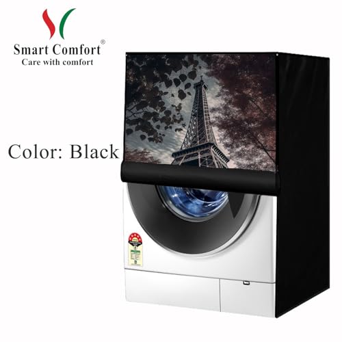 Image of Waterproof 9Kg Front Load Fully Automatic Washing Machine Cover compatible for lg /ifb /godrej /lloyd /bosch & etc Washing Machine (IFB9KBLACKTOWERSC01FL04)