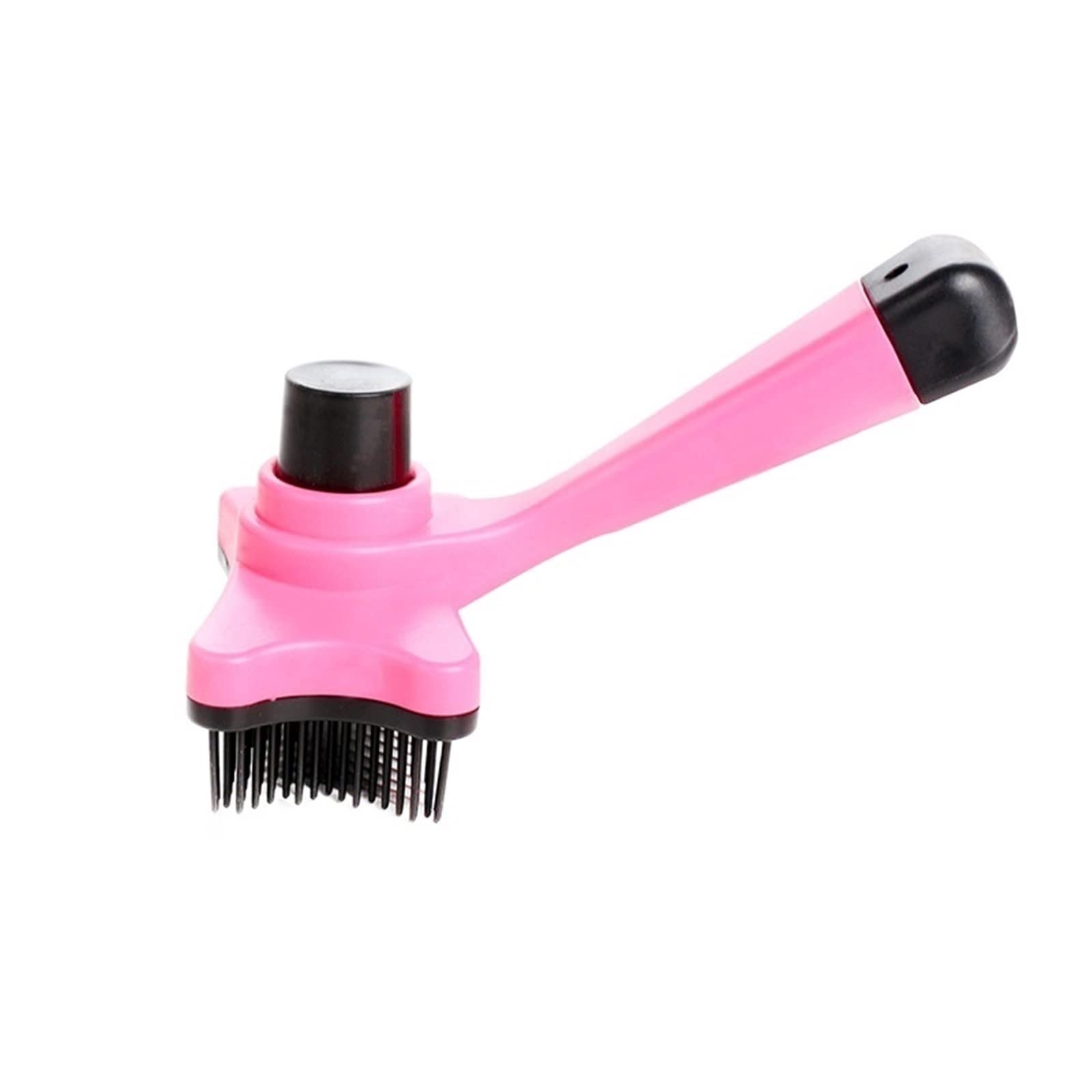 DieffematicSZ Grzebień Beauty Knot Opening And Hair Removal Plastic Automatic Comb Hair Removal Brush (Color : Roze)