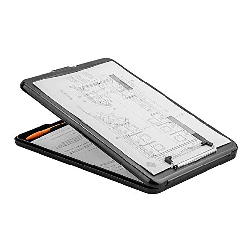 ZCZN Clipboard with Storage, Foldable Storage Clipboard, Nursing Clipboard for School, School, Office, Jobsite or Medical Staff, 9.84 x 13.78 Inches, Black image 5
