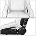 IKON MOTORSPORTS, Universal Bucket Racing Seats Left Driver Side with Dual Slider, White PU Leather Reclinable