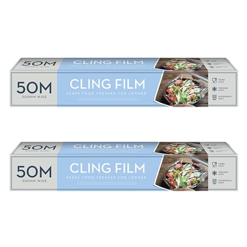 Pellicola trasparente, rotolo da 50 metri, adatta al microonde e