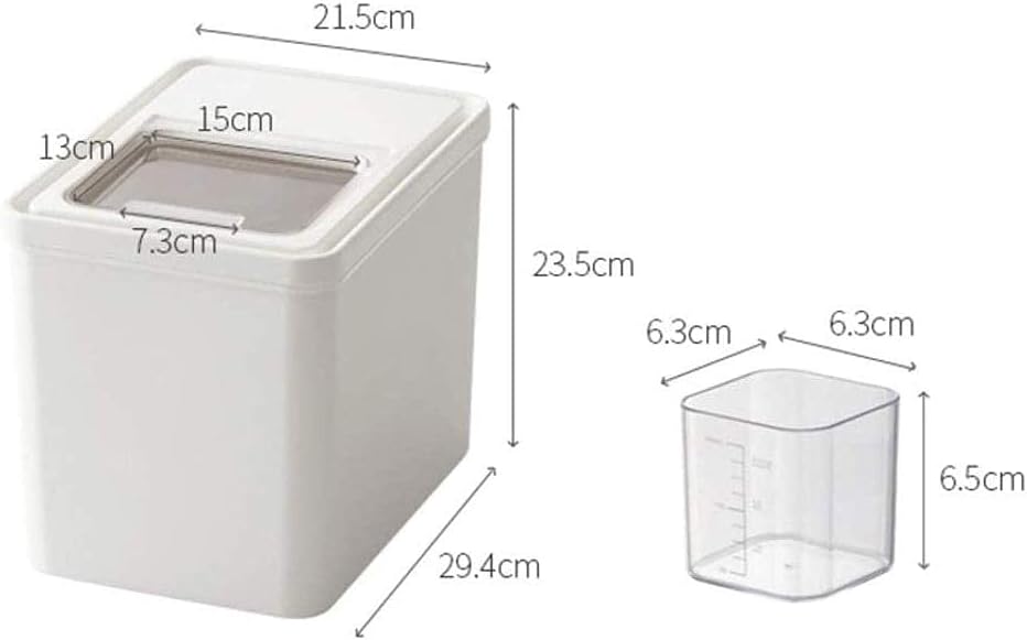 Cereals Storage Box Cereal Container Rice Storage Rice Storage Box Sealed Moisture Proof Large Capacity Grain Flour Container Kitchen Rice Storage Box Flip Cover