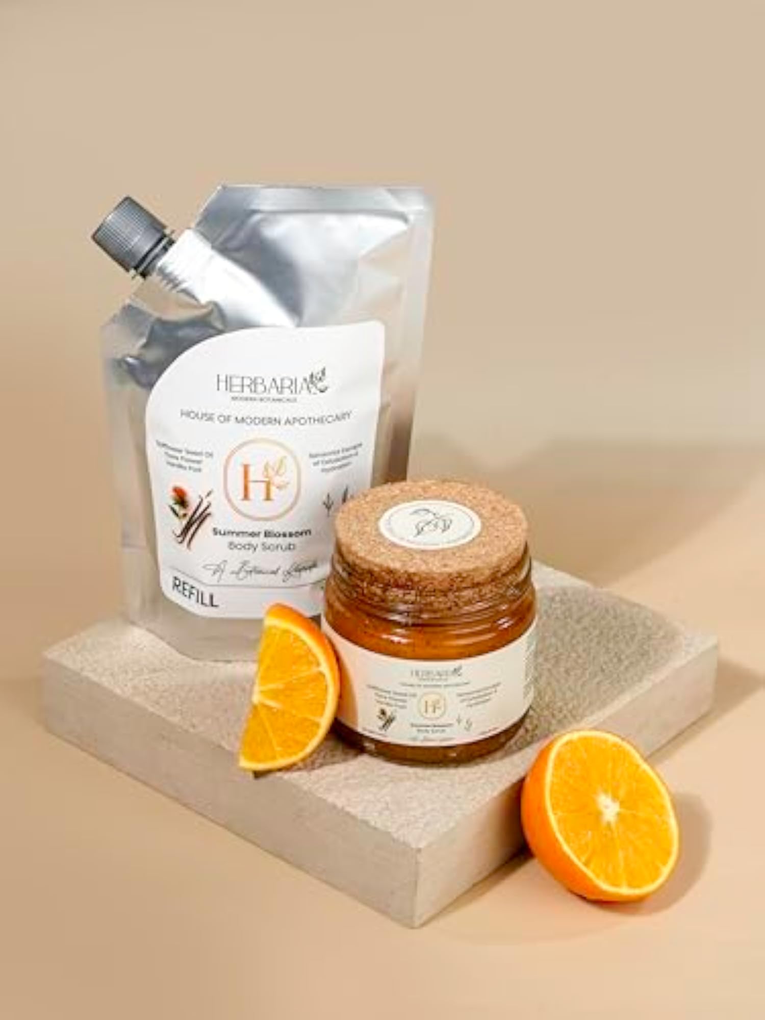 Summer Blossom Sugar Body Scrub, Vegan Exfoliator for Glowing Skin