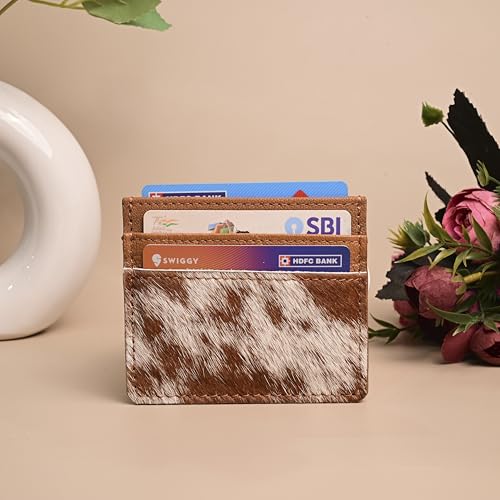 Camilia Cowhide Hair on Card Holder Western Cowboy Cowgirl Fashion Vibes Card Holder (Tan)2