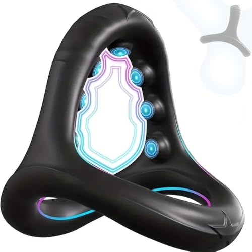 1 anneau triangulaire en silicone super doux 3 en 1 avec perles de massage