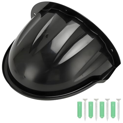 SamIdea Sun Rain Shade Cover Outdoor, CCTV Security Camera Top Shield Protective Roof for CCTV Surveillance Camera Hikvision/Nest/Ring/Arlo/Dome/Bullet/Bell (Hemisphere Black)