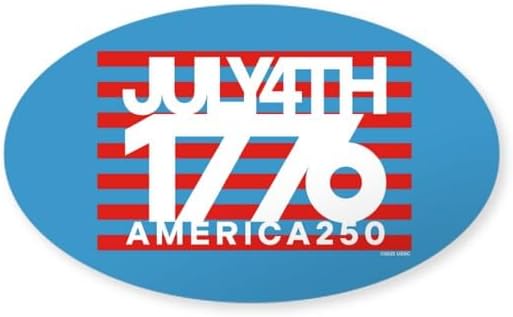 CafePress America250: 1776 Oval Bumper Sticker Car Decal