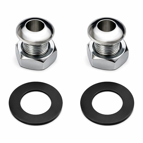 ROSS Percussion Air Vent for Drums – 2 Pack Chrome Drum Vent with Nuts for Snare, Tom & Bass Drums – Improves Resonance, Tone & Airflow