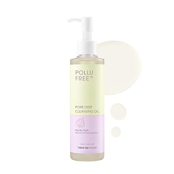 THANKYOU FARMER Pollufree Blackhead Pore Deep Cleansing Oil 7.03 Fl Oz 200ml - Blackhead Cleanser, Korean Herb Extracts, Lightweight Korean Oil Cleanser for Face, All skin types