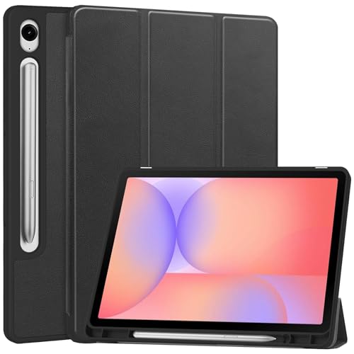 Derwere para Samsung Galaxy Tab S10 Lite de 10,9 Pulgadas Funda con Soporte magnética de Prueba para Tableta Galaxy Tab s10 Lite/Tab S10 Fe,Negro