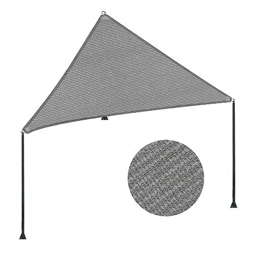 5' x 6' x 7.8' Gray Straight Edge Sun Shade Sail, Triangle Awning Outdoor Shade Cloth Pergola Cover UV Block Fabric- Customized