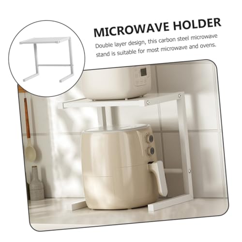 Support micro-ondes acier carbone 2 niveaux pour optimiser les petits espaces - 6