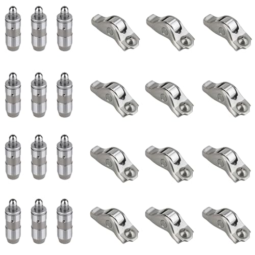 VEELECP 12 Pcs Rocker Arms and Lifters Compatible with Expedition F150 F250 F350 Explorer Sport Trac Mustang Mark LT Navigator Mountaineer 4.6L 5.4L 3V Engine
