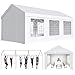 JUMMICO Gazebo Esterno Resistente UV 50+, Tendone per Feste 3x6, Gazebo da Giardino Impermeabilizzazione, Tendone da Esterno per Matrimoni, Feste, Raduni, Riunioni in Giardino, Bianco immagine