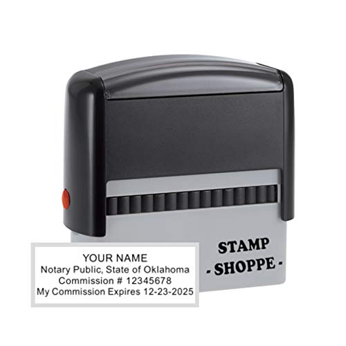 Oklahoma Notary Grey Stamp Self Inking | Printy 4913, 2.3X0.81 Inch Rectangular Prints | Oklahoma (Stamp) #TOP27