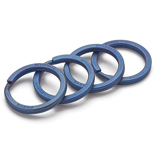 Image of FEGVE Titanium Key Chain Rings Split Rings 4 Pack - Durable, Lightweight and Corrosion-Resistant Keyrings for Home & Car Keys
