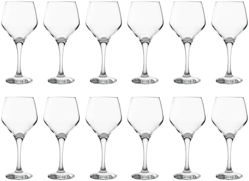 Vikko Copas de vino tinto Juego de 12, gran capacidad de 15.25 onzas, copas de vino de tallo duraderas, aptas para lavavajillas, perfectas para