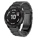 Produktbild Armband für Garmin Fenix 6/Fenix 6Pro, BJJH Solid Edelstahl Zubehör Band Ersetzerband Uhrenarmband Für Garmin Fenix 6/Fenix 6Pro Smartwatch, Damen Herren (Schwarz)