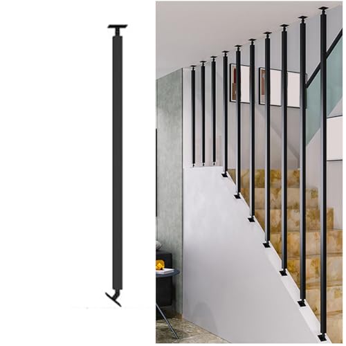Balaustres de escalera regulables de 20 a 100 pulgadas columna decorativa en L para interior 2