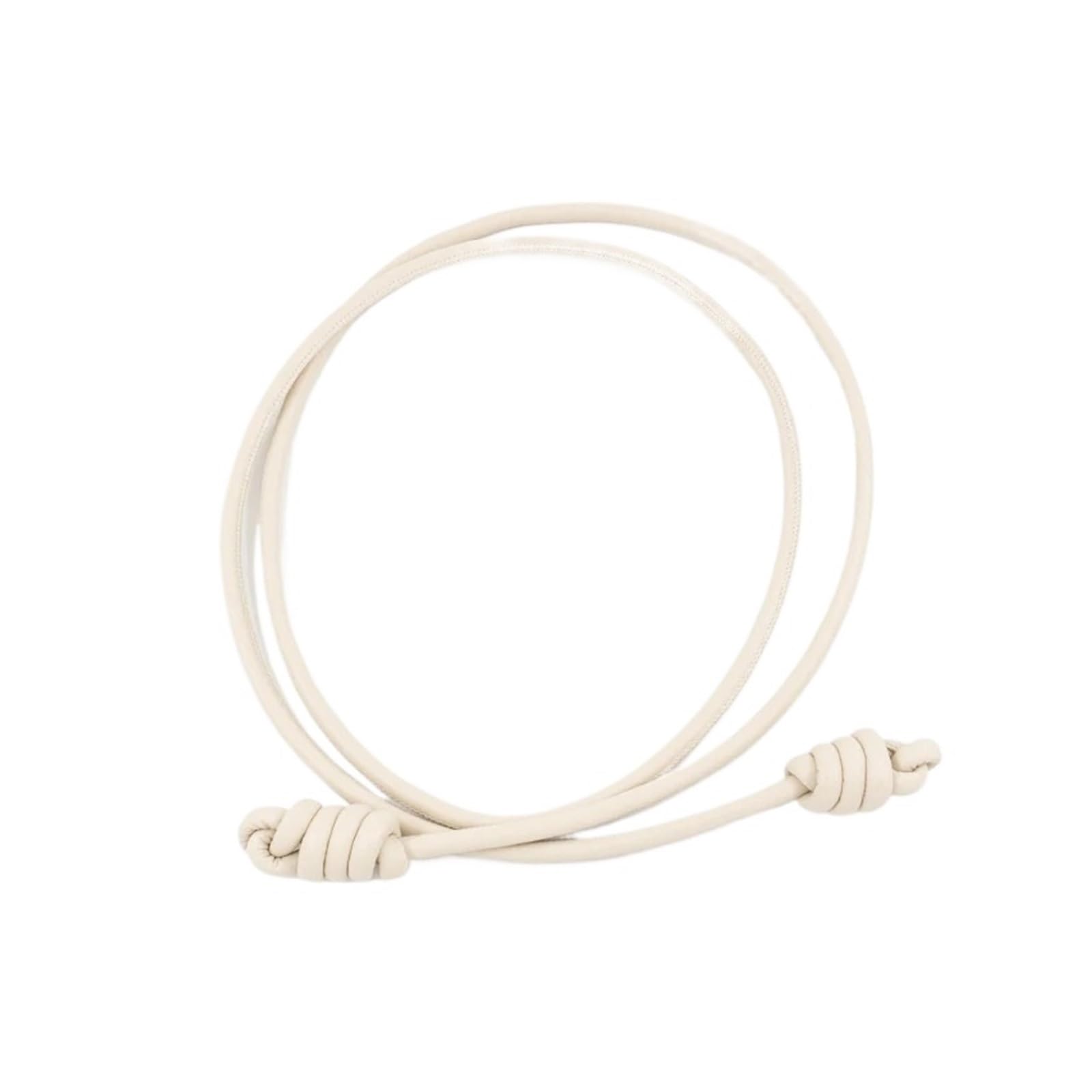 JHSDHYD Cinturón De Cuerda Extralargo Con Cuentas Cadena decorativa de cierre pequeño for mujer, cinturón fino redondo cuero moda, cuerda cintura con nudo piel oveja personalizada