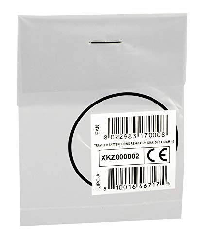 Cressi Traveller Battery Oring Renata 371 Diam. 36.0 X Diam.1.0 O-Ring para Reloj, Unisex-Adult, Negro, Ø36.0 X Ø1.0