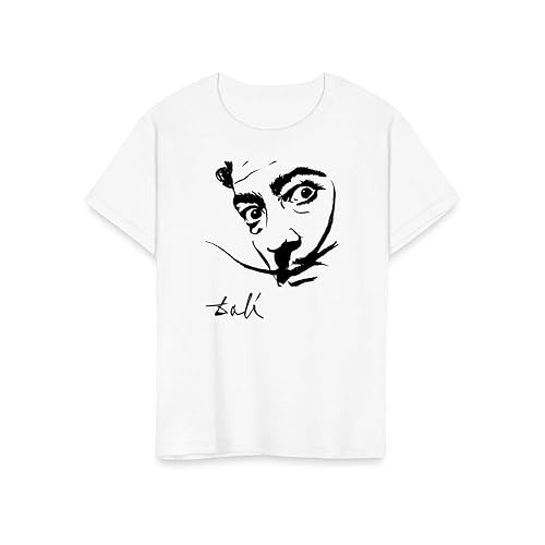 Miniatura 8 de Salvador Dali Portrait Sketch Artwork T-Shirt (Adults, Kids, Short & Long Sleeve)