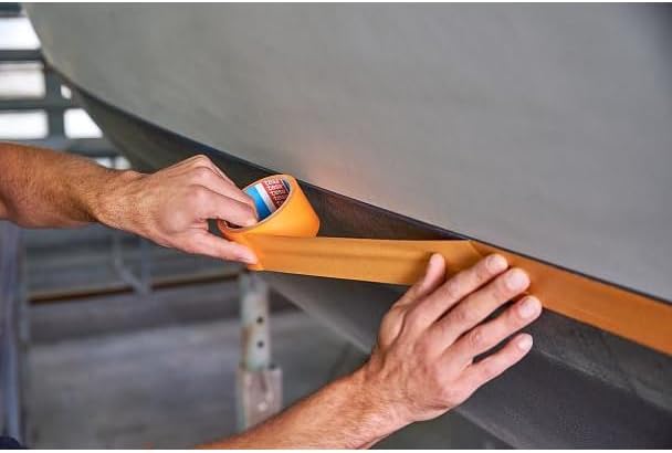 Miniatura 3 de tesa Precision Mask Washi Painters Tape (4342) 1 pulg. x 55 yardas (naranja)