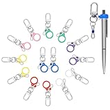 14 Set Retractable Pen Holders, Silicone Pen Holder with Lobster Clasp, Clip on Pens Holder for Badge Reel, Perfect Pen Holder f1or Lanyard, Badge Pen Holder for Nurses, Badge Reel Accessories
