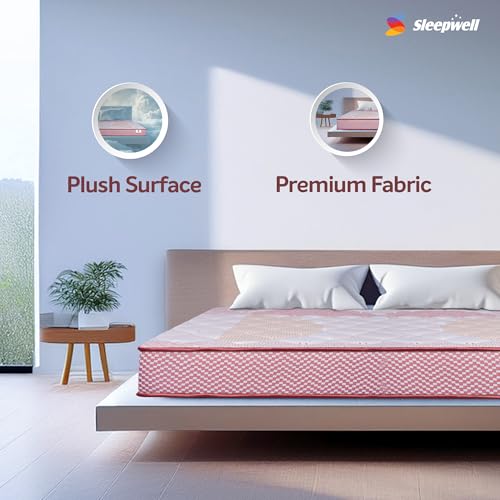 Image of Sleepwell Durafirm Classic Mattress | Rebonded Foam| Extra Firm, Quilted Top & Anti-Sag | Single Size | 75x36x5 | 10 Yr Warranty